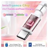 Aolcev USB C Cable 66W Fast USB A to USB C Charging Cord 3.3FT Cute Beaded USB Type C Charger Cord Phone Charger Cable for iPhone 17 16 Pro Max 15 Pro Max Plus Galaxy S25 S24 S23 S22 Multicolored