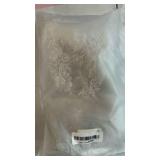 Fhberni Clear Plastic Round Tablecloth Waterproof Vinyl PVC Tablecloth Embroidered Lace Edge Transparent Table Cover for Kitchen Outdoor and Indoor Uses-Round 43 inch, 2 Floral