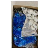 Hanaive 42 Pcs Blue Orchids Artificial Flower Vase Fillers for Floating Candles Wedding Table Centerpiece Blue Orchid and Unscented Floating Candles for Wedding Table Christmas Party Home Decoration