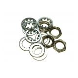 set of 4 Guitar nuts, washers and lock washers for US CTS Pots and Switchcraft Jacks, metal