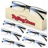 Gaoye 6 pack 2.75 Executive Style Reading Glasses Men - Durable Readers with Blue Light Filtering- Comfortable Fit with TR90 Frames
