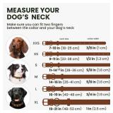 BronzeDog Rolled Leather Dog Collar with QR ID Tag, Adjustable Soft Round Collars for Small Medium Large Dogs Puppy (19\ - 21\in Neck Size, Cognac Brown)in