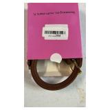 BronzeDog Rolled Leather Dog Collar with QR ID Tag, Adjustable Soft Round Collars for Small Medium Large Dogs Puppy (19\ - 21\in Neck Size, Cognac Brown)in