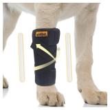 COMFPET Dog Front Leg Brace, Dog Leg Support Wrap with Plastic Bar Stabilizers, Canine Front Leg Wrap Sleeve to Prevent Licking, Dog Sprains, Arthritis (Large)