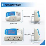 BSEED Voltage Protector, Single Outlet Surge Protector Plug in for Home Appliance Multi Function Plug with Protection Wall Mount Power Suppressor for TV/PC/Refrigerator, 15A, 125V, 1875W, 2 Pack