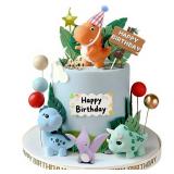 20pcs Dinosaur Cake Topper Set with Dinosaur Eggs - Reusable Dinosaur Cake Decorations?Dinosaur Birthday Decorations for Boys and Girls (Dinosaur Cupcake Toppers, Happy Birthday Cake Accessories)