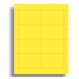 65lb Bright Name Badge Inserts 2.25 x 3.5-8 per page - High Visibility Standard Printable Name Tag Cardstock for Inkjet & Laser Printer Compatible - 25 Sheets / 200 Printable Name Cards (Yellow)