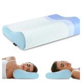 Memory Foam Pillows Neck Pillow for Sleeping, Ergonomic Cervical Pillow Bed Pillow for Side Back Stomach Sleeper, Orthopedic Contour Pillow for Neck and Shoulder Pain Relief