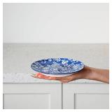 Cerkik Ceramic Dessert Plates Set - 6 Inch Small Appetizer Plates for Kitchen - Salad Plate for Cake Snacks Side Dish, Microwave Dishwasher Safe, Gift, Vintage Blue