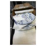 Cerkik Ceramic Dessert Plates Set - 6 Inch Small Appetizer Plates for Kitchen - Salad Plate for Cake Snacks Side Dish, Microwave Dishwasher Safe, Gift, Vintage Blue