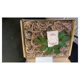 MACTING 30PCS Artificial Flower Roses Fake Flowers with Stem Foam Roses for DIY Wedding Bouquet Table Centerpieces Party Holiday Baby Shower Home Spring Valentines Day Decorations,Light Brown