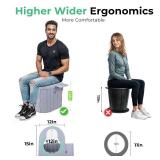 Sckee Camping Toilet, Portable Toilet for Adults, Portable Travel Folding Toilet with Lid and Paper Holder, Compact Potty for Car, Camp Toilet Portable Toilet for Camping, Hiking,Truck, RV, Beach