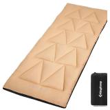 KingCamp Cot Mattress, Portable Lightweight Camping Sleeping Mat Soft Comfortable Non-Slip Cot Pad for Camp Cot, RV Bunk & Twin Beds (75\" x 25\" x 1.2\", Khaki)