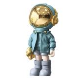 Dosker Astronaut Statues Spaceman Sculpture Polyresin Arts Gifts Light Blue Figurine Ornament Room Decor for Men,Home and Crafts Desktop Accessories Tabletop Decoration, Living Room, Office, Bookshelf