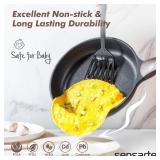 SENSARTE Pots and Pans Set Non stick, Non toxic Healthy Induction Cookware Sets, 14 Pcs Non Stick Kitchen Cooking Set with Frying Pans Set and Saucepan, PFOA PFOS Free, Black