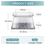 24 Pcs Chair Leg Floor Protectors Rectangle, Silicone Felt Furniture Leg Pads Caps Covers for Hardwood Floors (Fit Perimeter 5\ to 5?78\in)in