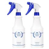 Plastic Spray Bottle, Empty Spray Bottles (2 Pack 24 Oz), All-Purpose Sprayer for Cleaning Solutions, Hair Spray, Bleach, Planting, BBQ, Mist and Stream Water Spraying Bottle with Adjustable Nozzle