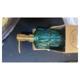 EMPO Clear Glass Soap Dispenser with ABS Plastic Pump, Crystal Lotion Dispensers for Kitchen Sink, Bathroom (Ocean Teal)