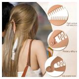 Gift4U Banana Hair Clip, 4 PCS Large Banana Clips for Women, Flexible Hair Clips for Thick Hair, Classic Hair Comb for Any Occasion (Neutral)