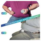 Airplane Seat Belt Extender, 7-31\" Airline Seatbelt Extender Adjustable - FITS ALL Airlines in US Except Southwest-Free Carrying Case (Silver)