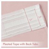MIULEE Baby Pink Back Tab Blackout Curtains 96 Inch Long 2 Panels Set for Living Room Bedroom, Rod Pocket/Pinch Pleated Long Thermal Insulated Room Darkening Light Blocking Floor to Ceiling Drapes