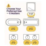 DEXI Oval Bath Mats for Bathroom, 17x30 Absorbent Bath Mat, Washable Microfiber Bathroom Rug with Non Slip Backing for Shower Floor, Beige