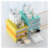 Desk Organizer with Drawers, Stackable Storage Drawers with Compartments Desktop Organization for Office Supplies, Makeup, Pencils, Tape, Erasers, Paperclips, Chargers (4 Pack)