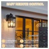 Porch Light with GFCI Outlet with Remote, Dusk to Dawn Outdoor Lighting with Outlet, Upgraded 4 Lighting Modes Motion Sensor Outdoor Lights, Waterproof Outside Lights for House Patio Garage Front Door
