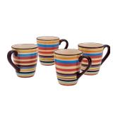 Tabletops Gallery 16-ounce Sedona Mugs, Set of 4 (one is broken)