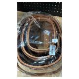 3Pack Harvest Basket, Garden Baskets with Handles, Handmade Woven Fruits Vegetable Storage Serving Holder, Gift Packing Woven, Flower Girl