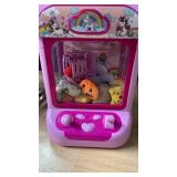 Marlrin Claw Machine for Kids, Mini Vending Machine Girls Unicorn Toys, Candy Grabber Prize Dispenser with Sound & 20 Mini Plush Toys, Electronic Arcade Game Indoor Toy for Home Party Birthday Gifts