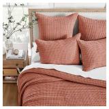 Levtex Home - Mills Waffle - Euro Sham (Set of Two) - Adobe - Sham Size (26x26in.), No Insert