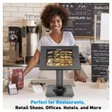 AboveTEK Anti-Theft iPad Kiosk Stand  POS iPad Security Stand and Locking Tablet Holder  Heavy Duty Base, 360° Swivel, 75° Tilt Bracket  Perfect for Retail Business (Black)