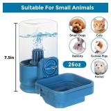 VANNON Small Animal Filter Water Dispenser for Crate, 26oz Water Bottle for Cage, BPA Free and Anti-Overeflow Pet Water Bowl for Small Dogs, Cats and Rabbits, Blue