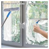 Mitclear 6.5 Feet Window Cleaning Kit with Extension Poles, Window Cleaner Tool with 14 Silicone Squeegee, 14 Microfiber Scrubber and Cloth, Window Washing Equipment for IndoorOutdoor Windows