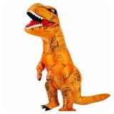 viwzon Inflatable T-Rex Costume, Adults Dinosaur Blow Up Suit for Halloween Cosplay Themed Parties, Dino Costume, Brown