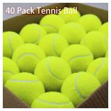 SHYUJAJIE Tennis Balls, 40 Pack Training Tennis Balls,High Elasticity Practice Tennis for Beginner, Exercise Playing Balls for Pet Dog (Yellow)
