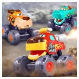 OCATO Car Toys for 1 Year Old Boy Gifts, Pull Back Monster Truck Toy Cars for Toddlers 1-3, 1 2 3 One Year Old Boy Birthday Gift 1st Vehicles Kids Stocking Stuffers Toddler Baby Boys Toys 12-18 Months