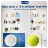 Amico 12 Pack 2 Inch 5CCT Ultra-Thin LED Canless Recessed Ceiling Light with Junction Box, 2700K3000K3500K4000K5000K Selectable, CRI90, 6W=40W, 350LM, Dimmable Canless Wafer Downlight-ETLandFCC
