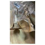 Gold Vases for Centerpieces, 10.2in Crystal Flower Arrangement Stand, Wedding Centerpieces for Tables, Tall Metal Flower Vase Holders for Wedding, Event, Reception, Birthday, Home Decor, 2 Pcs