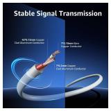 ANNKE 30M100ft BNC Cable, Video Power Extension Surveillance Camera Cables for CCTV Security DVR System Installation, Free 8X BNC Connectors and 100pcs Cable Clips Included, 4 Pack, White