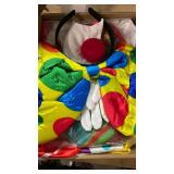 Handepo 6 Pcs Clown Costume Set Women Circus Dress Rainbow Clown Wig Headband Nose Shorts Gloves for Halloween cosplay(Medium)