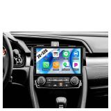 SIXWIN Update Android Car Stereo for Honda Civic 2016-2020 with Wireless Apple Carplay Android Auto Mirror Link 26UI Bluetooth 9 inch Touchscreen with GPS Navigation WiFi EQ FM Backup Camera MIC