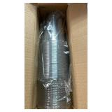 lucdnc 25 Sets - 16oz Disposable Clear Plastic Cups with Lids and Smoothies Straws Party Drinking Cups for Milkshakes,Cold Coffee