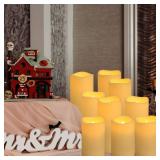 YOROXRG Set of 24 Waterproof Outdoor Flameless Candles, LED Candles with 4 Remote and Timer,(H 4\ 5\in 6\in x D 2.2\in),for Halloween Wedding Festivin