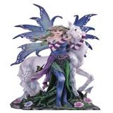 StealStreet Blue Fairy with Unicorn and Butterfly Collectible Figurine Statue (broken wing)