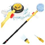 Rotating Car Wash Brush, Car Wash Brush with Long Handle,Automatically Foams Car Wash Kit with Car Cleaning Brush,Pressure Washer Gun and Hose Nozzle for Cars,Yards,Gardens,Pets etc