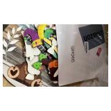 GlikCeil 33 Pcs Christmas Interchangeable Highland Cow Welcome Sign Highlands Cow Seasonal Hanging Door Decor Wooden Interchangeable Door Sign for Christmas Farmhouse Holiday Decor(Colorful Grain)