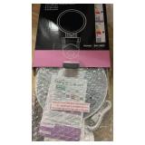 Auxmir 1X30X Magnifying Mirror with Light, Double Sided Makeup Mirror with Adjustable 3 Color Light, 2000mAh Rechargeable Lighted Magnifying Mirrors with Tweezer, Foldable Travel Mirror with Rotation