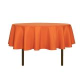 sancua Round Tablecloth - 60 Inch - Water Resistant Spill Proof Washable Polyester Table Cloth Decorative Fabric Table Cover for Dining Tables, Buffet Parties and Camping, Orange